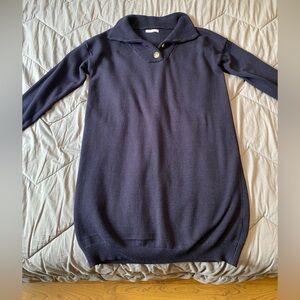 Navy blue sweater dress